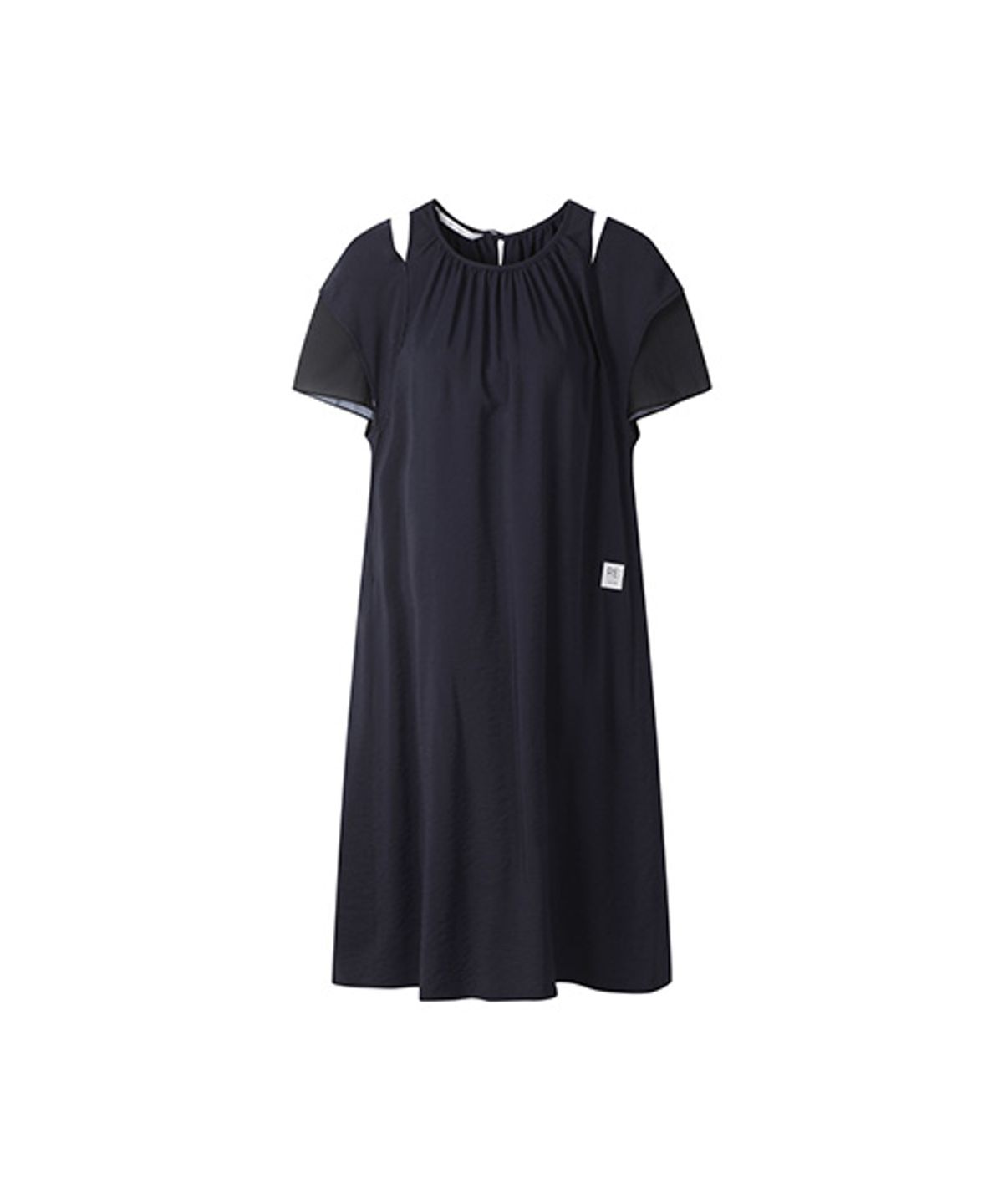 래코드(RECODE) Patchwork Slit Shoulder Dress_RQDAM23591NYX