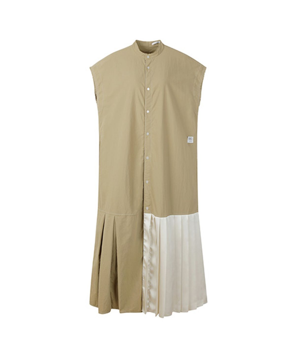 래코드(RECODE) Half Pleats Shirt Long Dress_RQDAM23594BEX