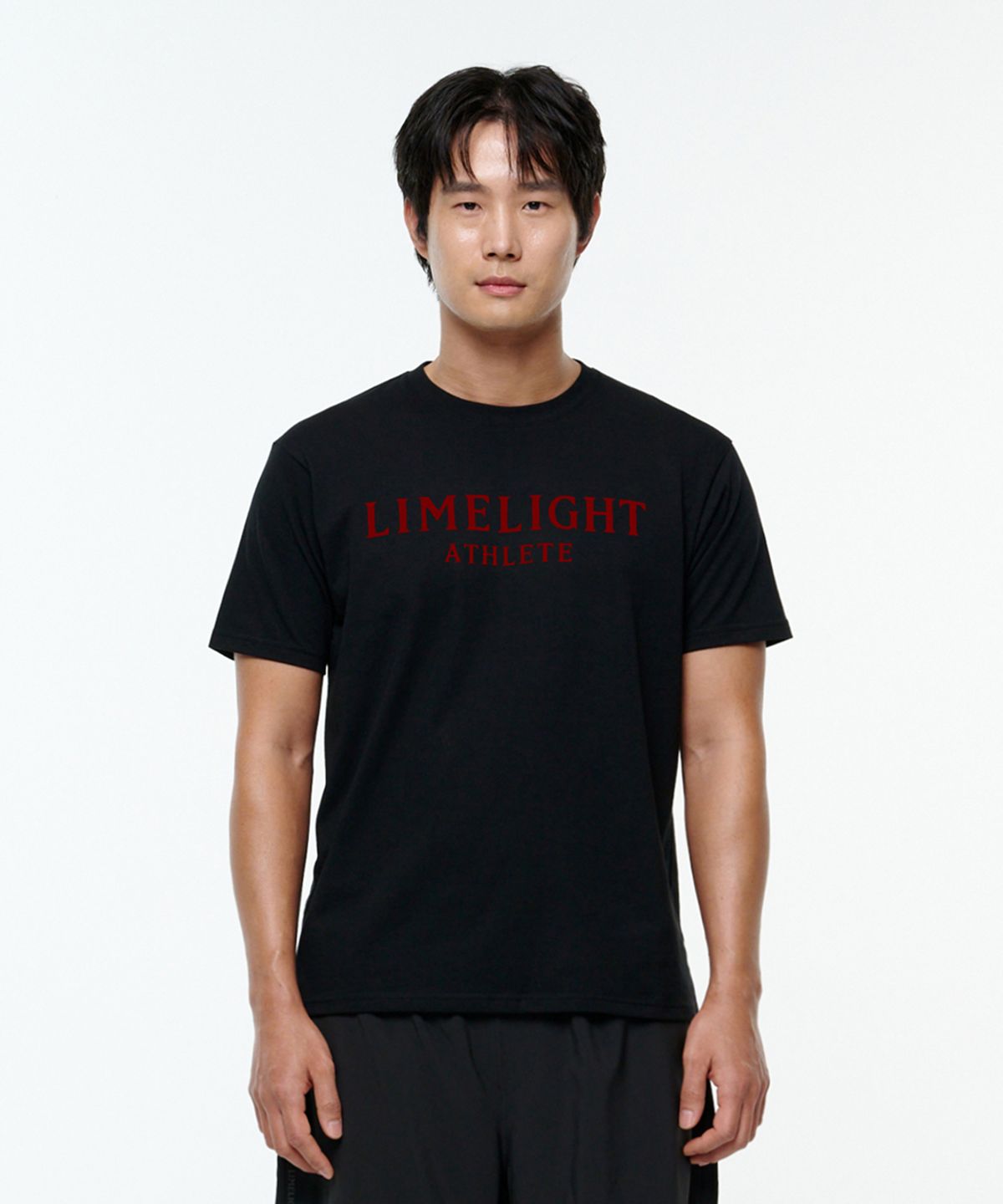 라임라잇 어패럴(LIMELIGHT APPAREL) 애슬릿 티셔츠 (블랙/레드)