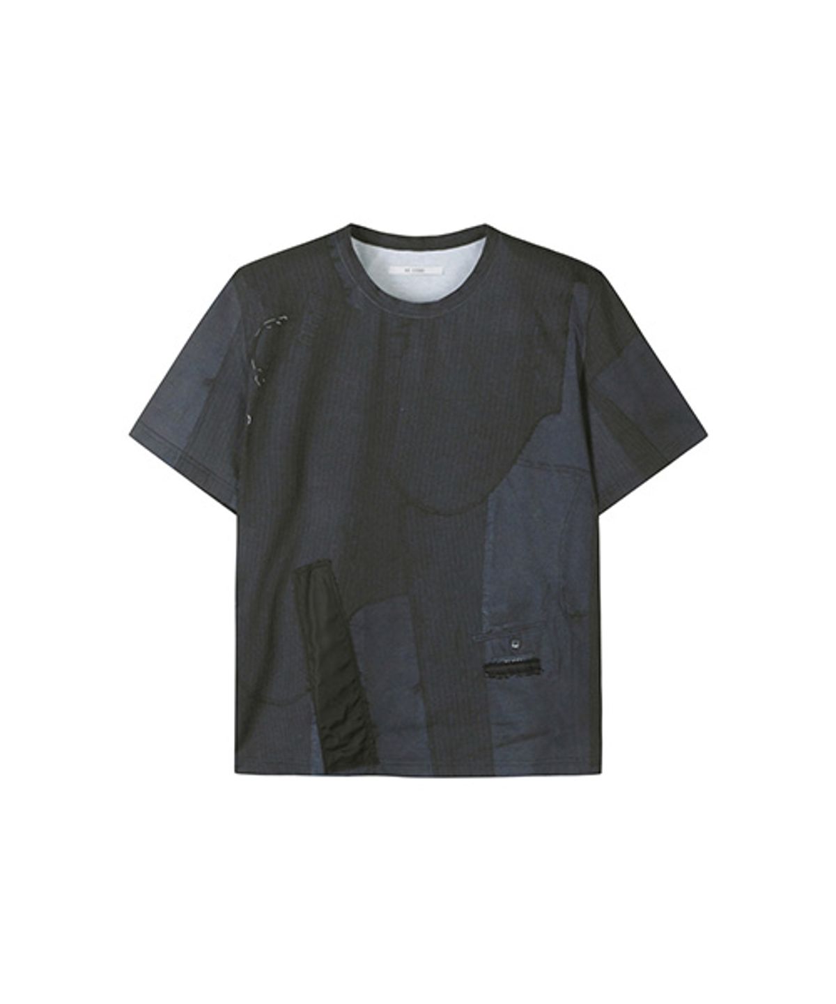 래코드(RECODE) Fabric Puzzle Printing T-shirts_RJTAM23708BKX