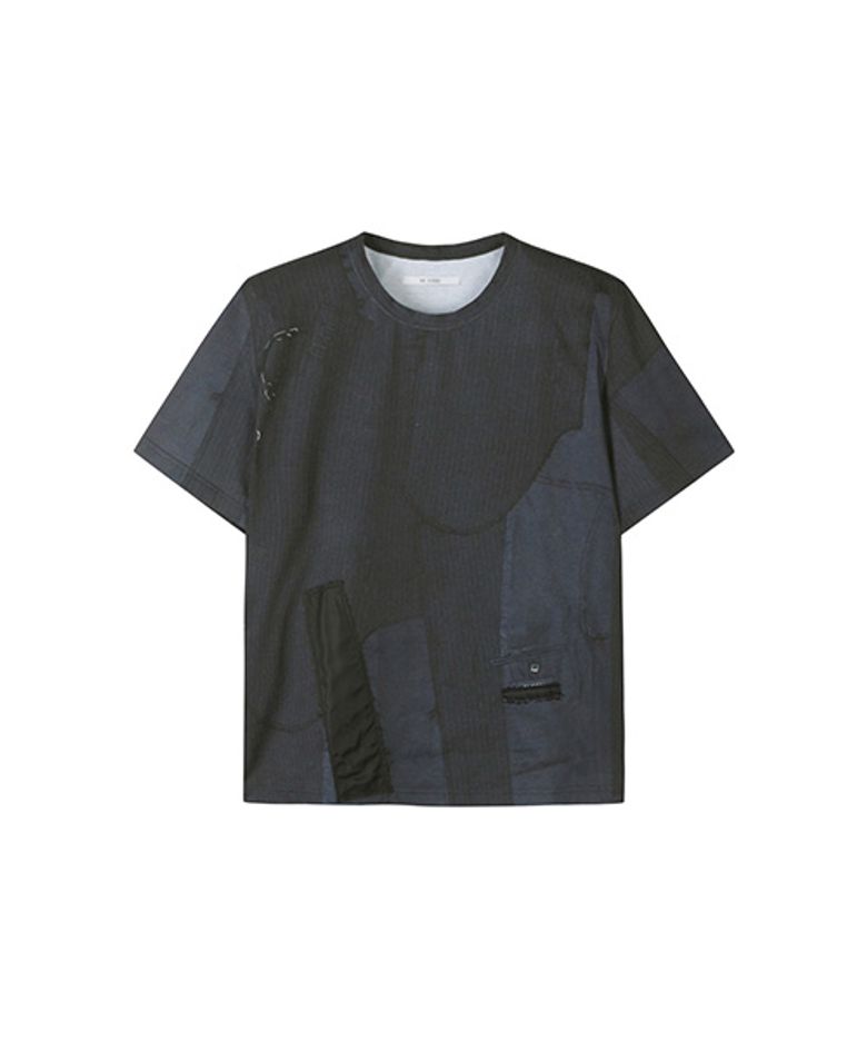 Fabric Puzzle Printing T-shirts_RJTAM23708BKX