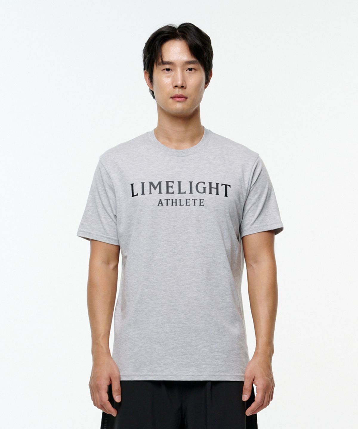 라임라잇 어패럴(LIMELIGHT APPAREL) 애슬릿 티셔츠 (그레이/블랙)