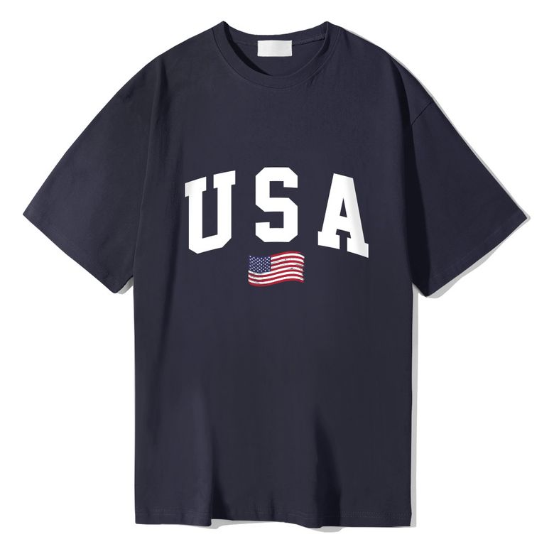 USA 로고 오버핏 반팔티셔츠_LTSS019NV