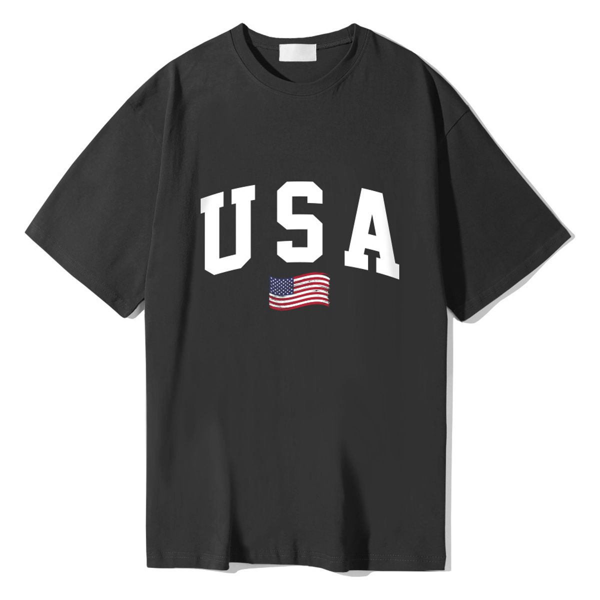 와이디에이(YDA) USA 로고 오버핏 반팔티셔츠_LTSS019BK