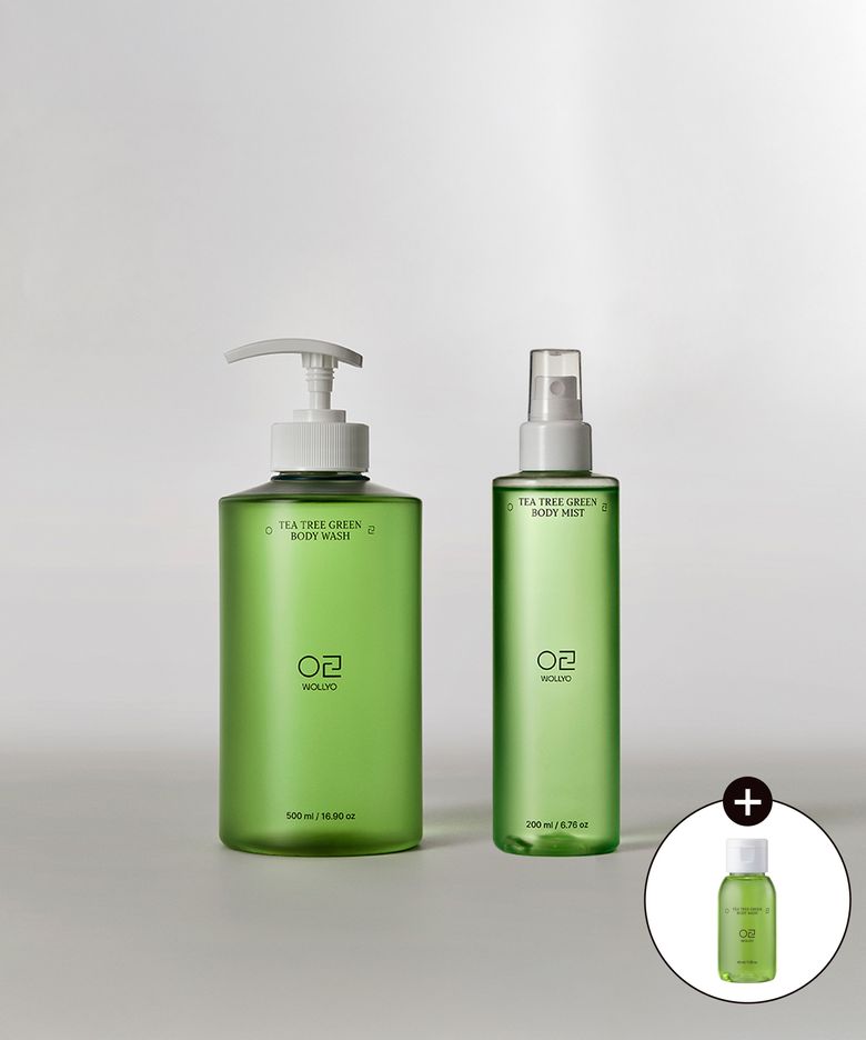 [SET] 티트리 그린 트러블 케어 바디워시 500ml+바디미스트 200ml (미니 바디워시 증정)