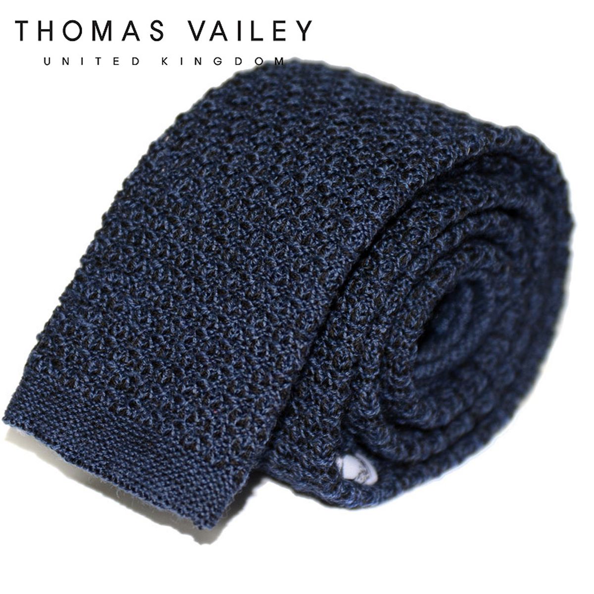 토마스 베일리(THOMAS VAILEY) 니트넥타이-프릭 네이비 5.5cm