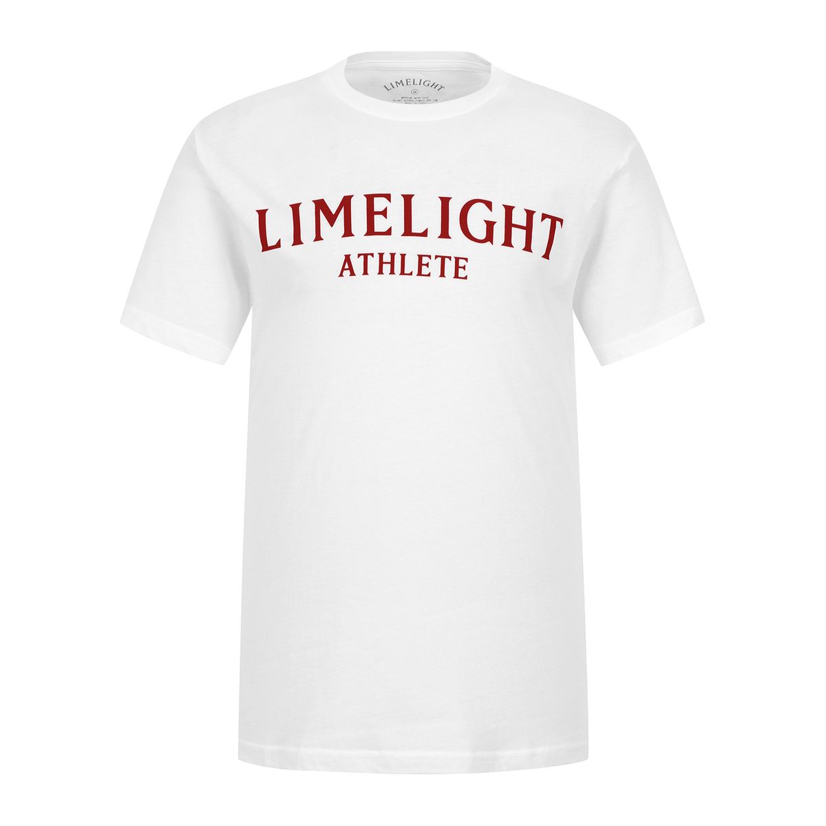 라임라잇 어패럴(LIMELIGHT APPAREL) 애슬릿 티셔츠 (화이트/버건디)