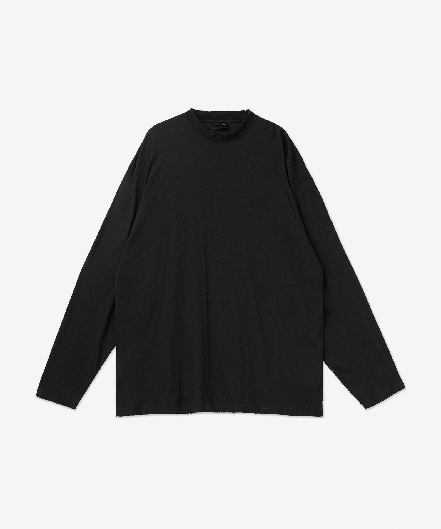 MUSINSA | BALENCIAGA Oversized Long Sleeve T-shirt - Washed Black