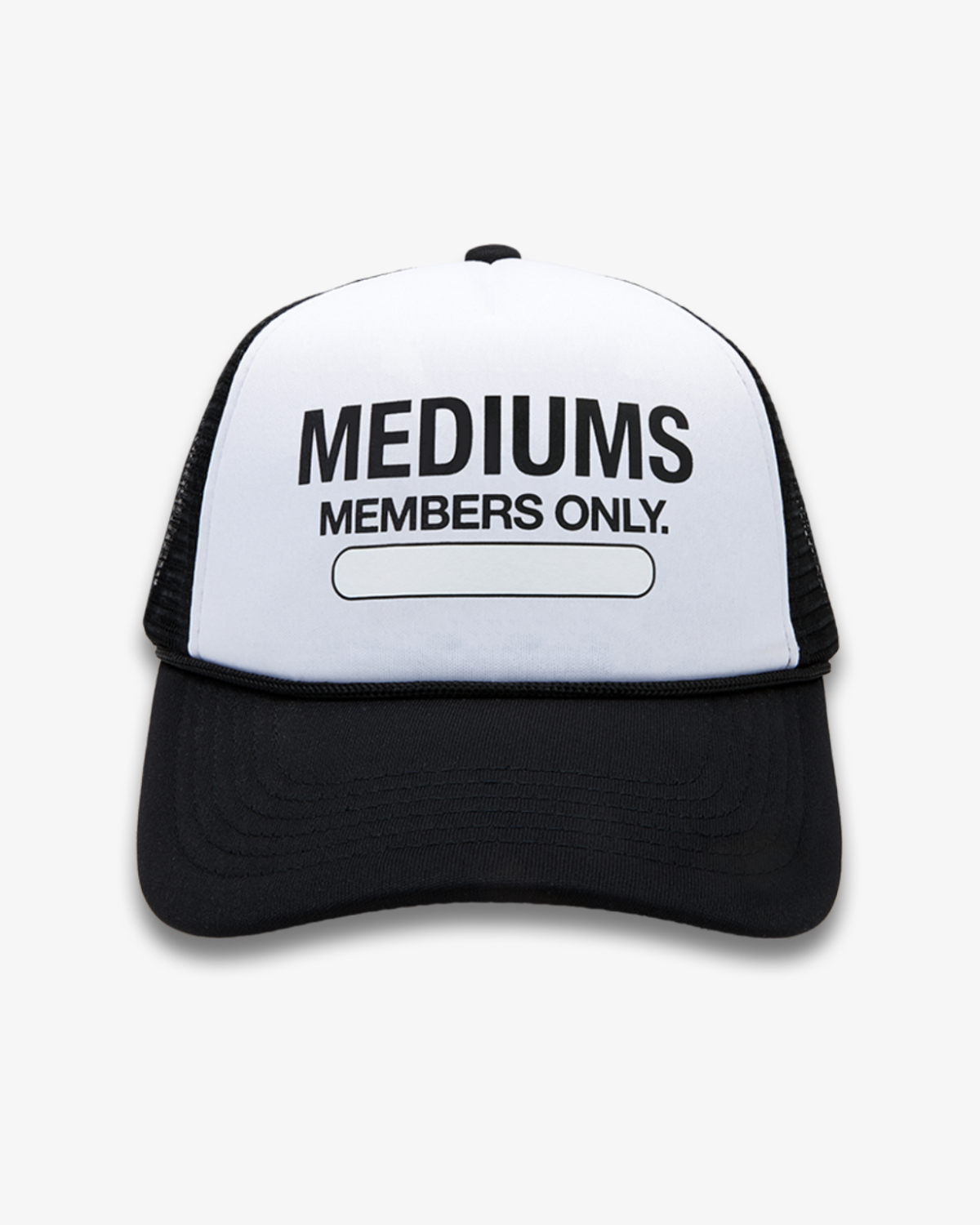 미디엄스(MEDIUMS) Members Only Trucker Hat - Black&White (멤버스 온리 트러커햇)