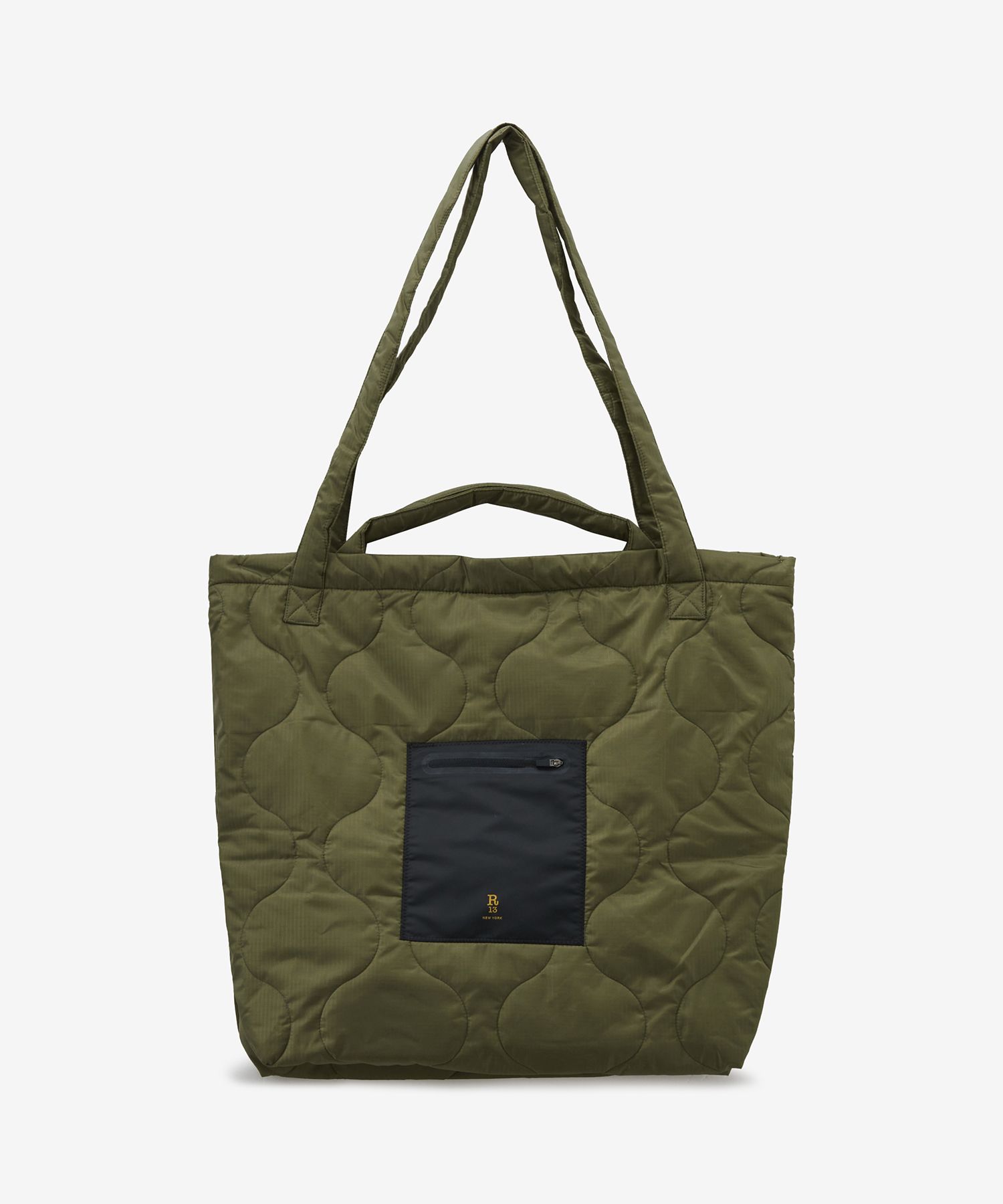 ★R13★ Oversized padded tote bag Olive R13WA046A045 R13WA04 MUSINSA | R13 Oversized padded tote bag - Olive / R13WA046A045