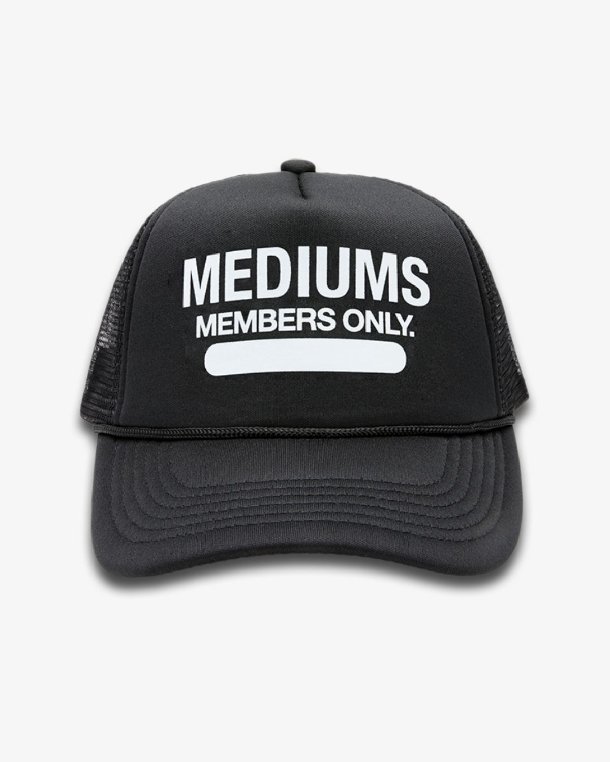 미디엄스(MEDIUMS) Members Only Trucker Hat - Black (멤버스 온리 트러커햇)