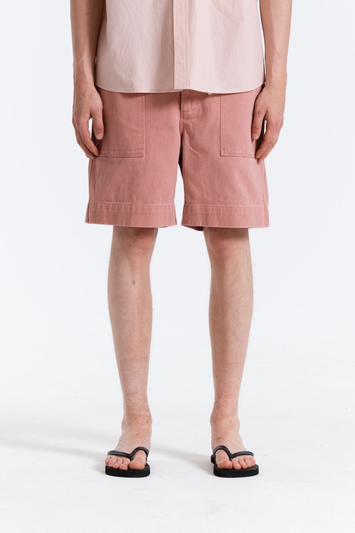 가든익스프레스(GARDEN EXPRESS) WASHED BANDING HALF PANTS (pink)
