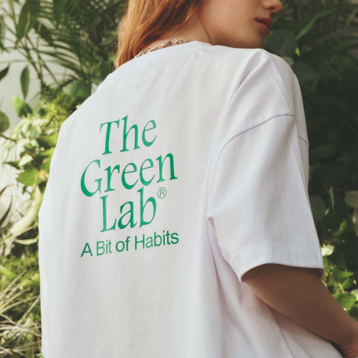 더그린랩(THE GREEN LAB) 에센셜 크롭 반팔티 [화이트]