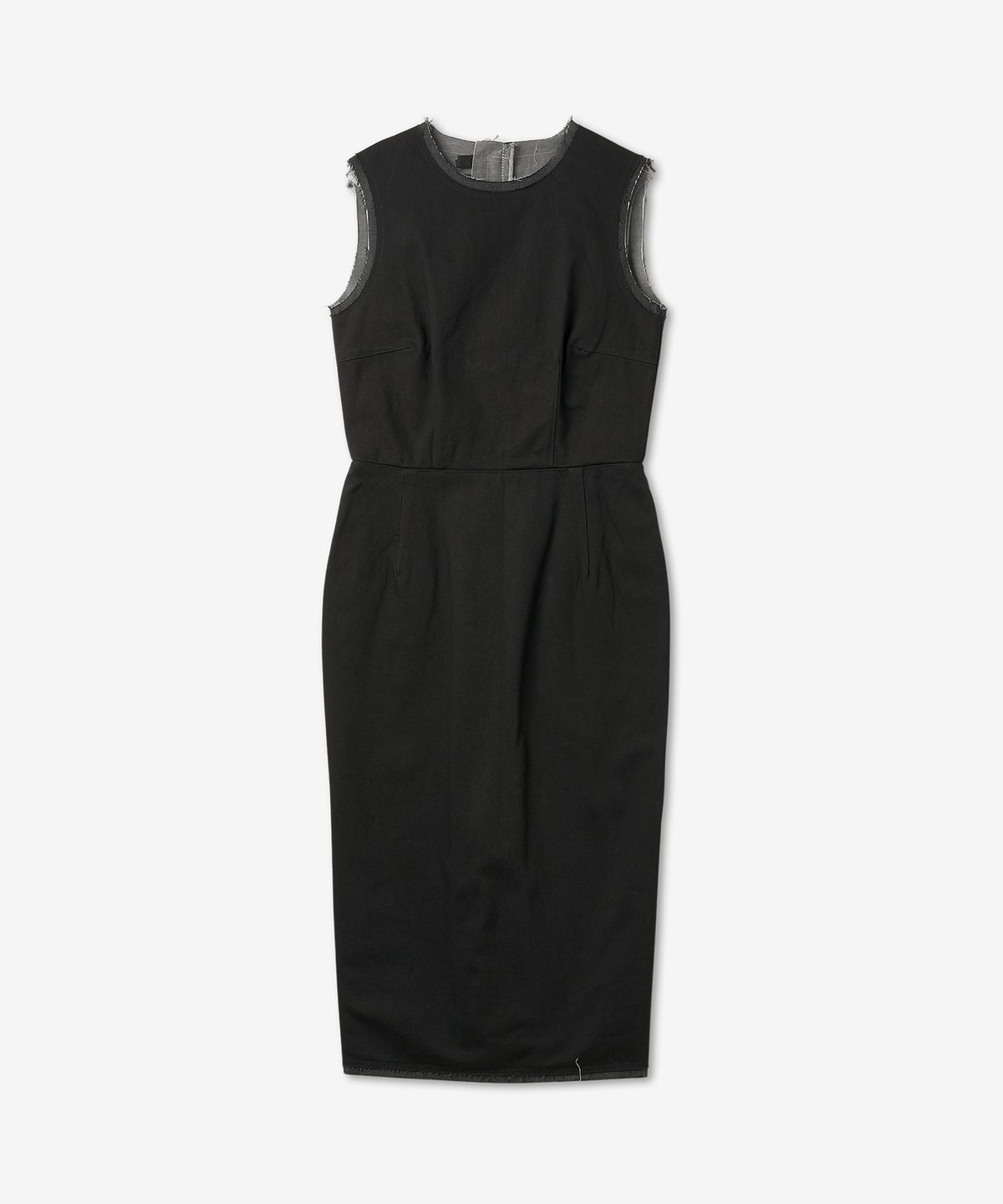 라프시몬스(RAF SIMONS) 백 버튼 핏 원피스 - 블랙 / 231W4640099
