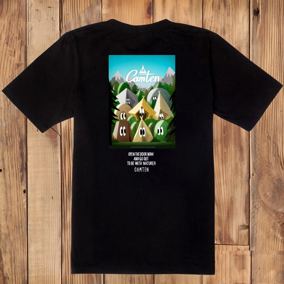 돌돌(DOLDOL) Camten-tshirts-13 감성 캠핑 브랜드 캠텐 캐릭터 그래픽 티셔츠 반팔티