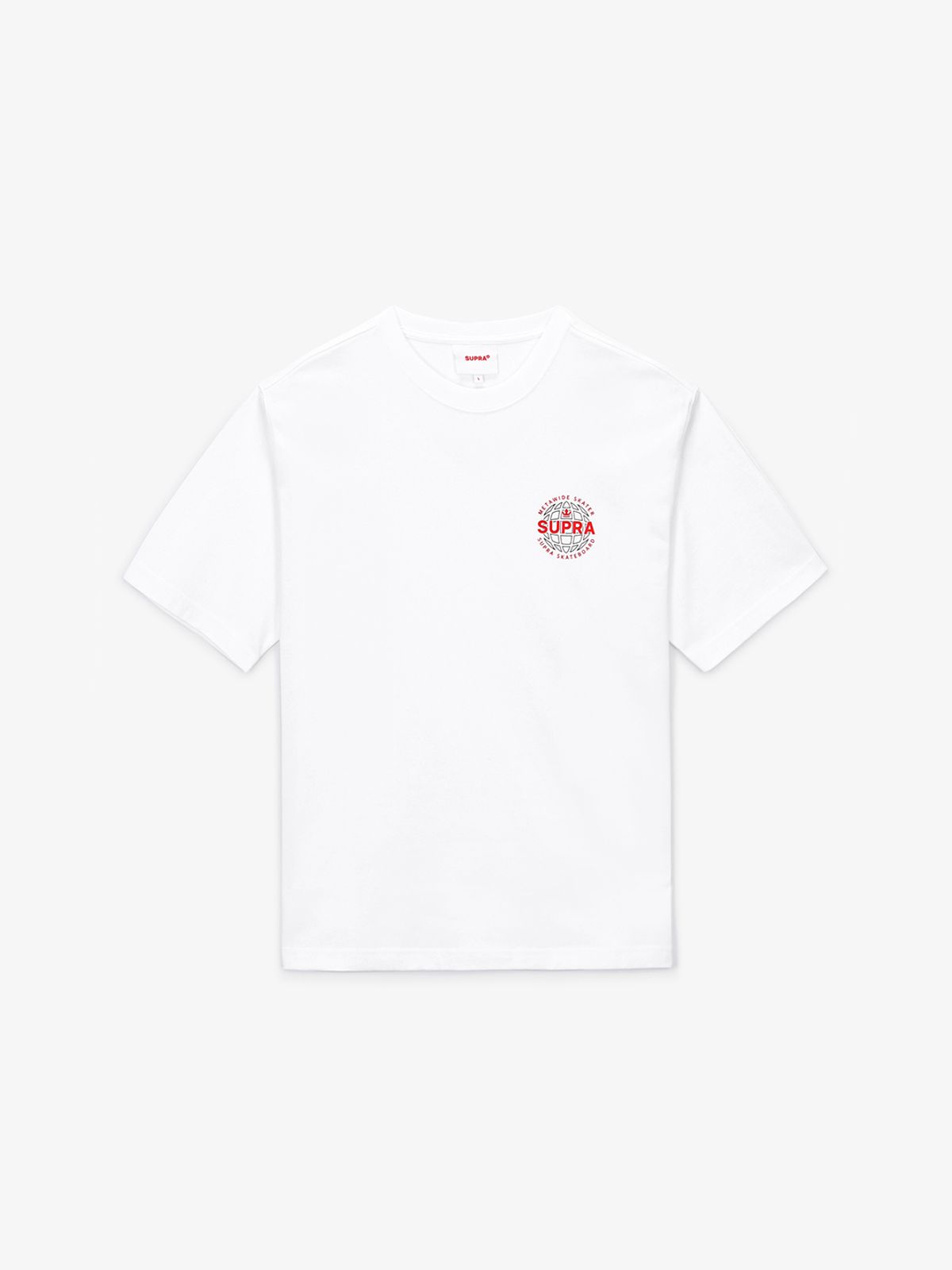 수프라(SUPRA) 메타와이드 오버핏 반팔 티셔츠(WHITE)