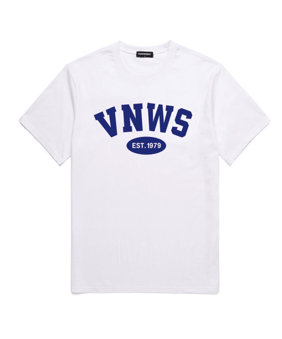 밴웍스(VANNWORKS) VNWS 아치 로고 반팔 티셔츠 (VS0011) 화이트_블루