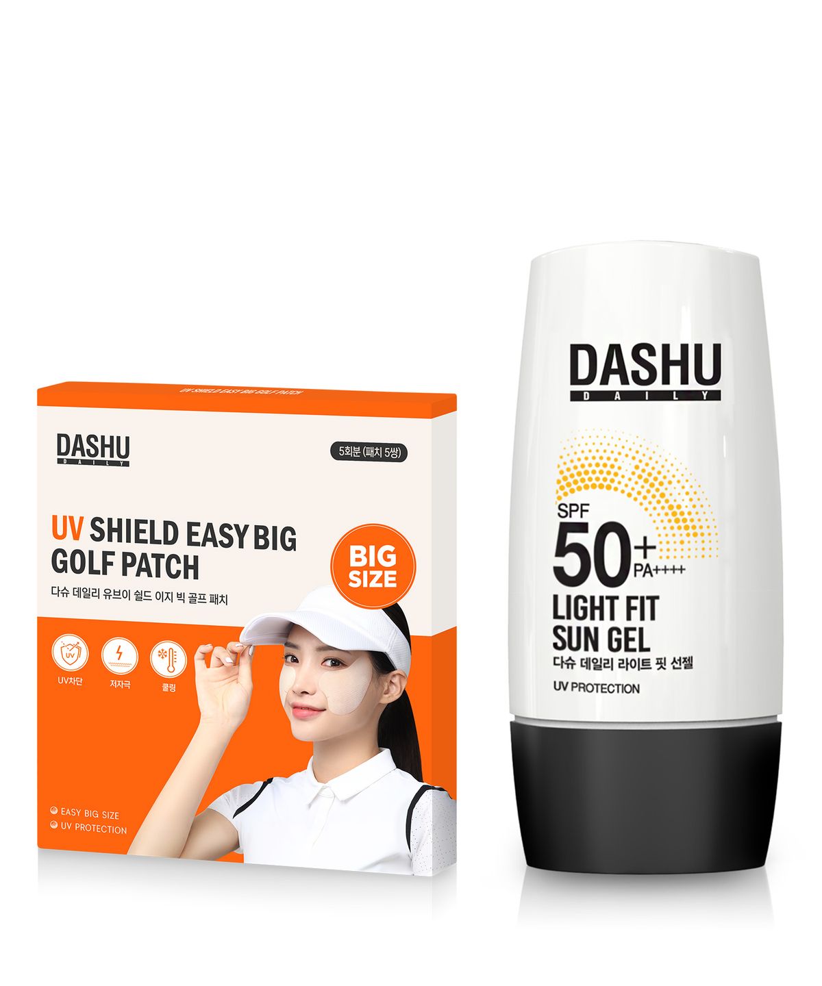 다슈(DASHU) 데일리 유브이 쉴드 이지 빅 골프 패치 5회분 + 라이트핏 선젤 50ml