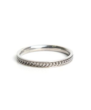 BAT406 [surgical steel]Thin chain Ring