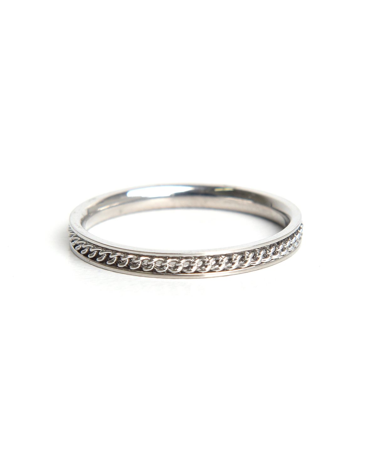 스칼렛또블랙(SCALETTOBLACK) BAT406 [surgical steel]Thin chain Ring