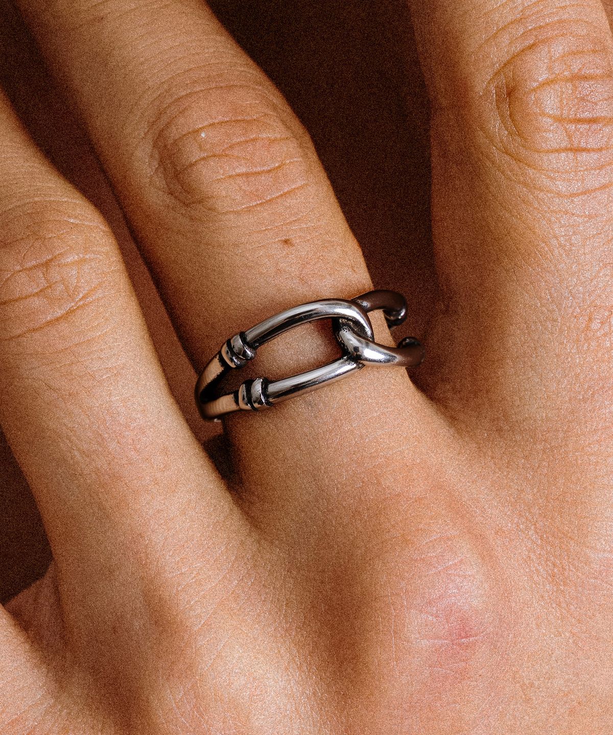 스칼렛또블랙(SCALETTOBLACK) BAT404 [surgical steel]Knot connection point Ring