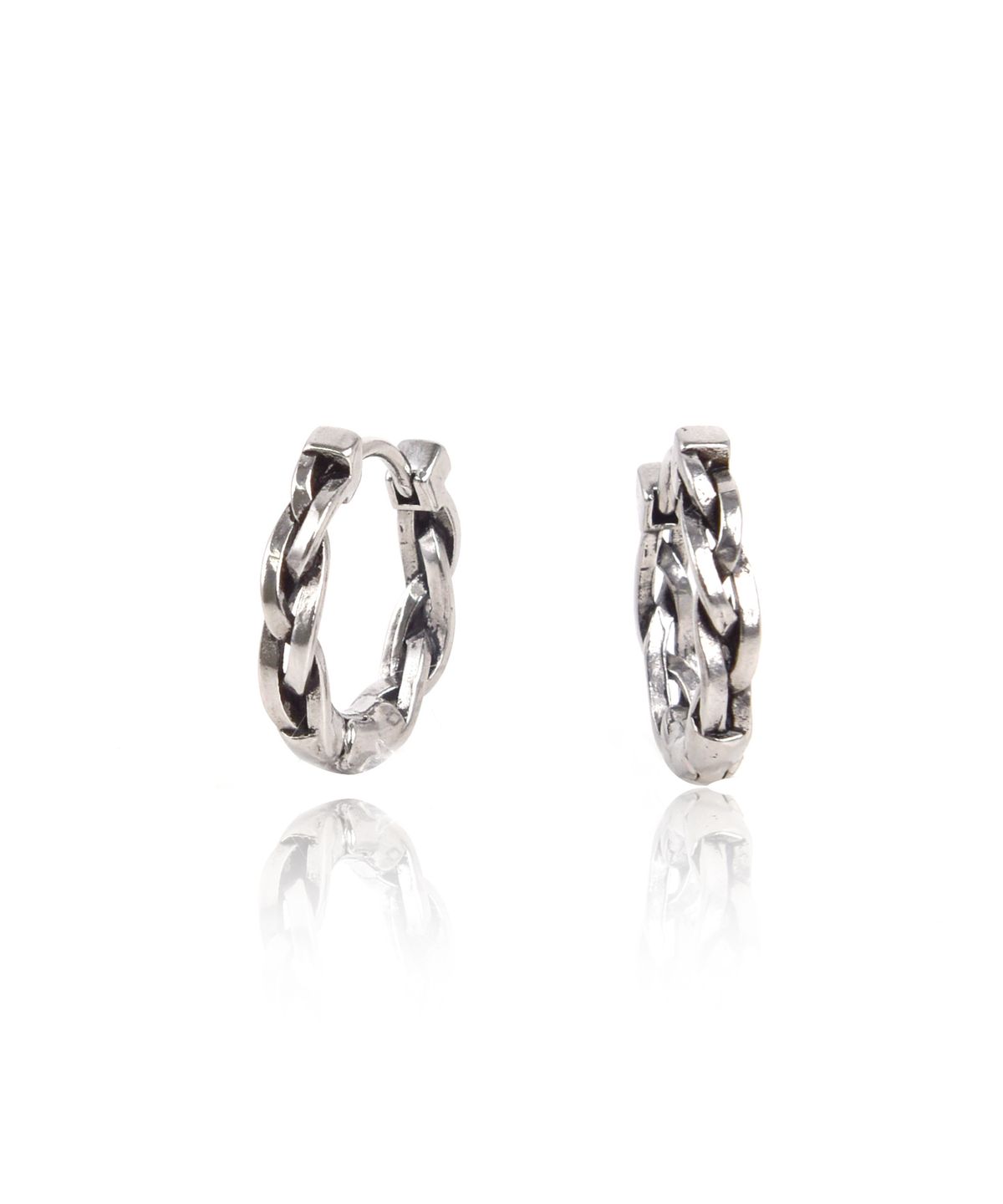 스칼렛또블랙(SCALETTOBLACK) BAT102 [surgical steel]Twisted One-touch Earrings