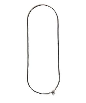 BAT204 [surgical steel]Vintage black rope chain Necklace