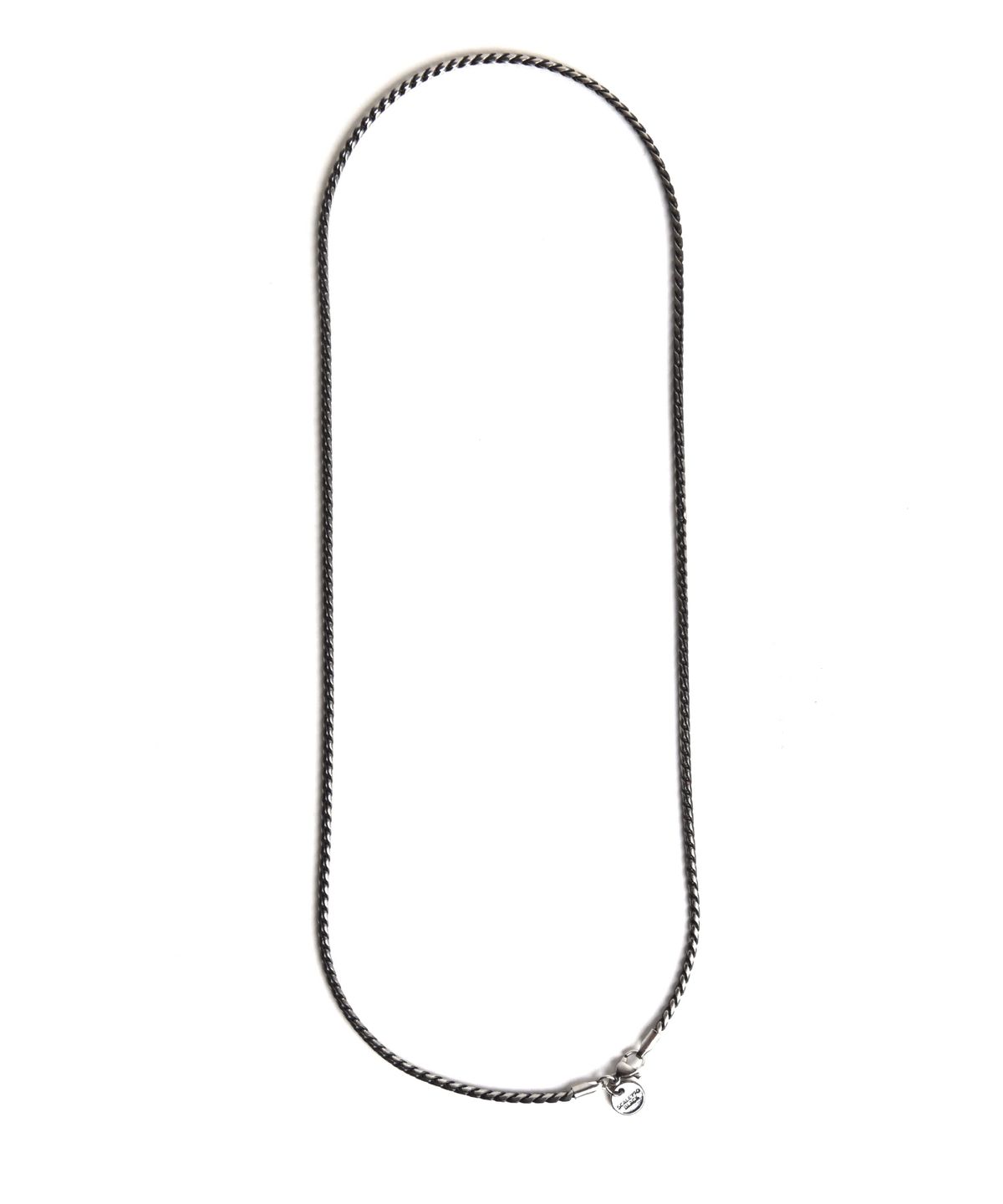 스칼렛또블랙(SCALETTOBLACK) BAT204 [surgical steel]Vintage black rope chain Necklace