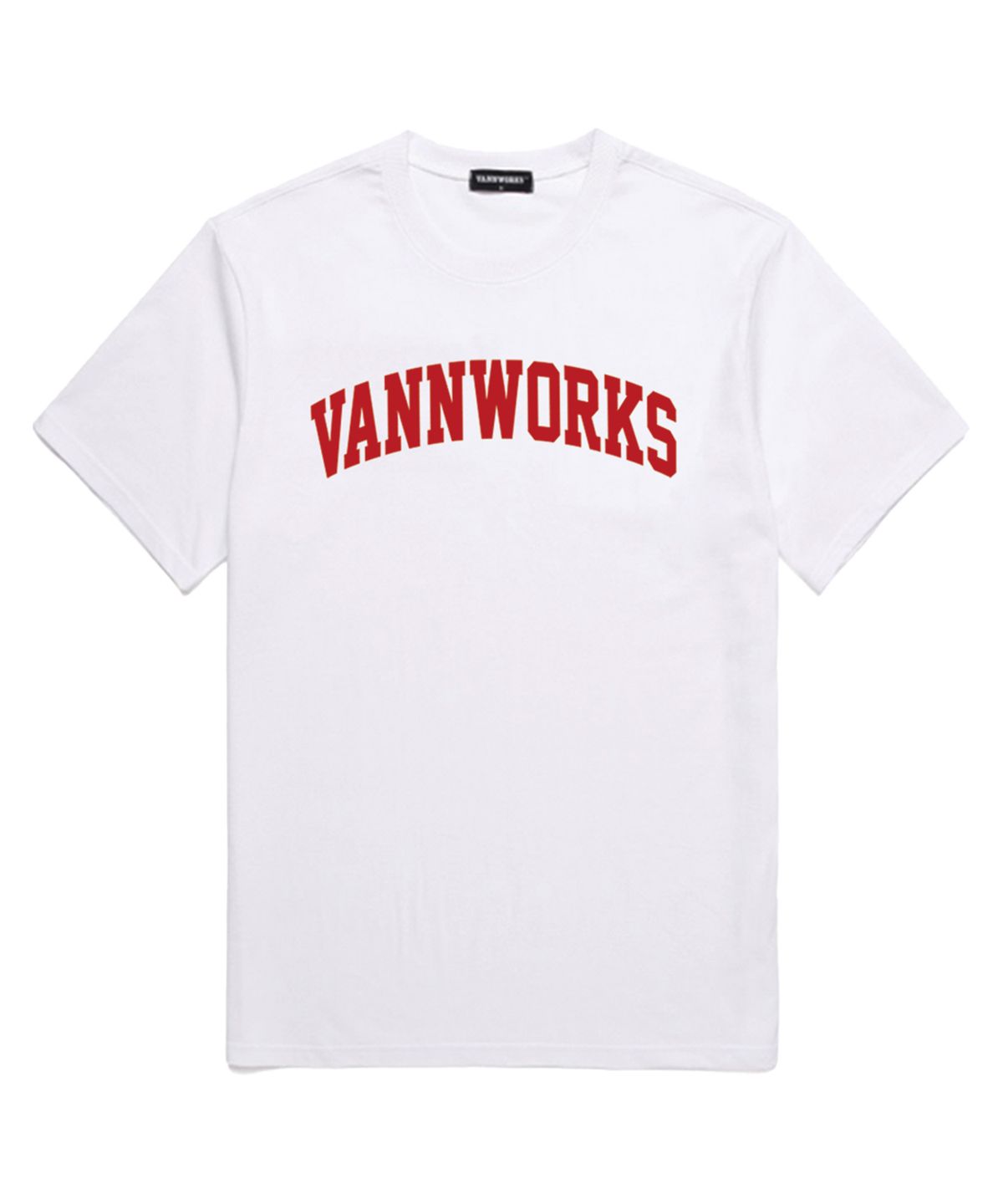 밴웍스(VANNWORKS) 아치 로고 반팔 티셔츠 (VS0020) 화이트_레드
