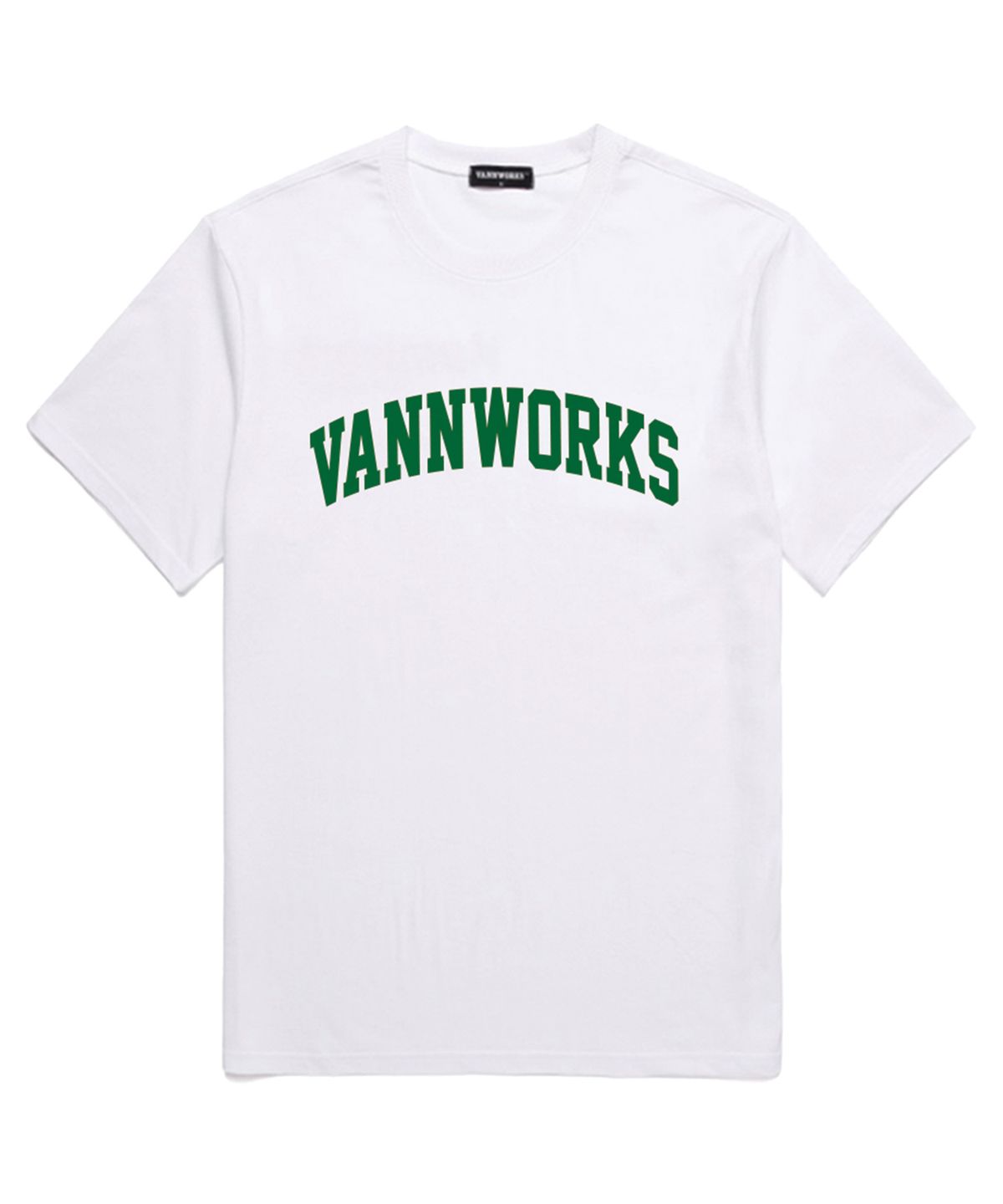 밴웍스(VANNWORKS) 아치 로고 반팔 티셔츠 (VS0020) 화이트_그린