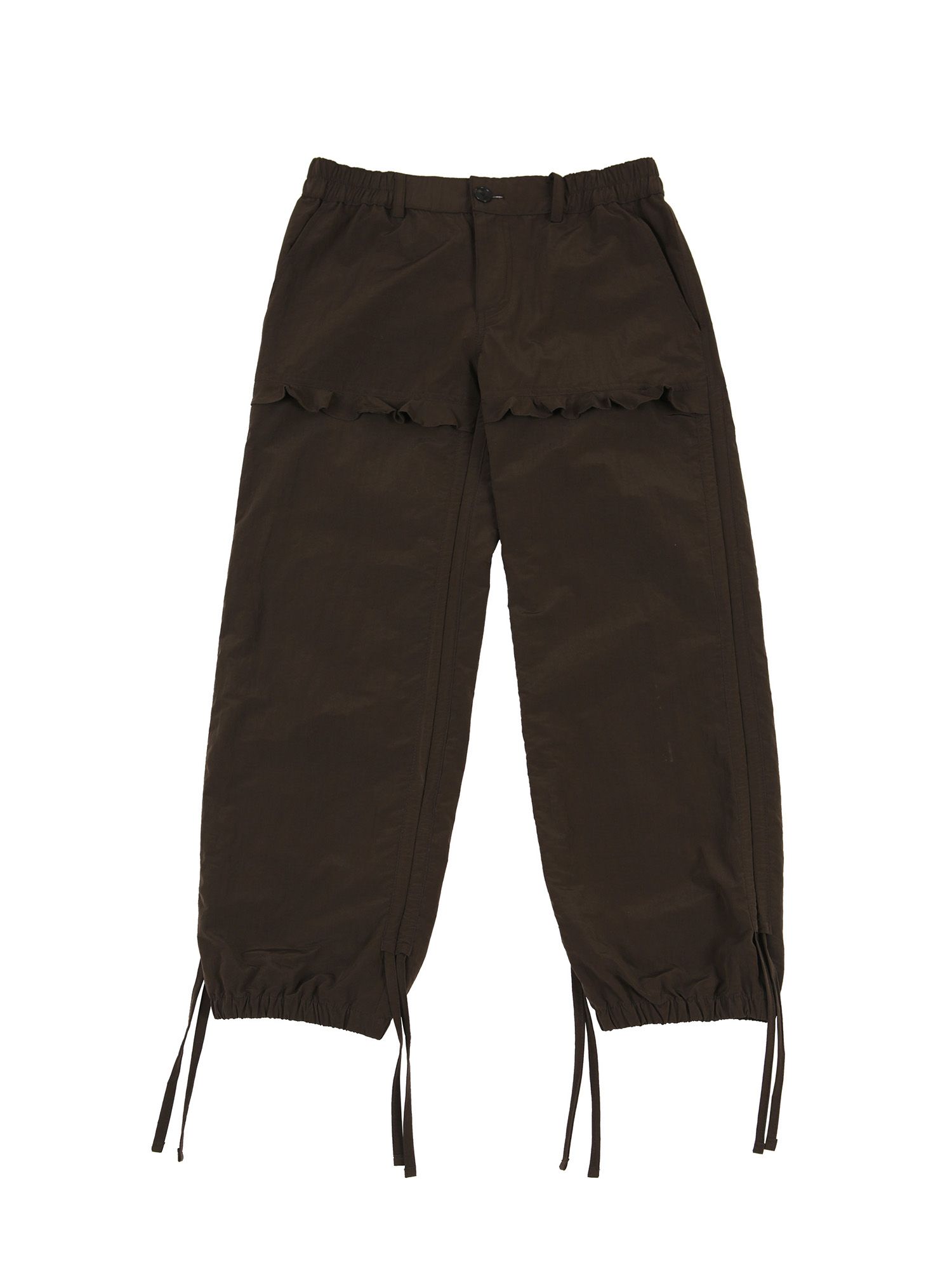 MUSINSA | HETIT Shirring Nylon 2 Way Pants (Deep Brown)
