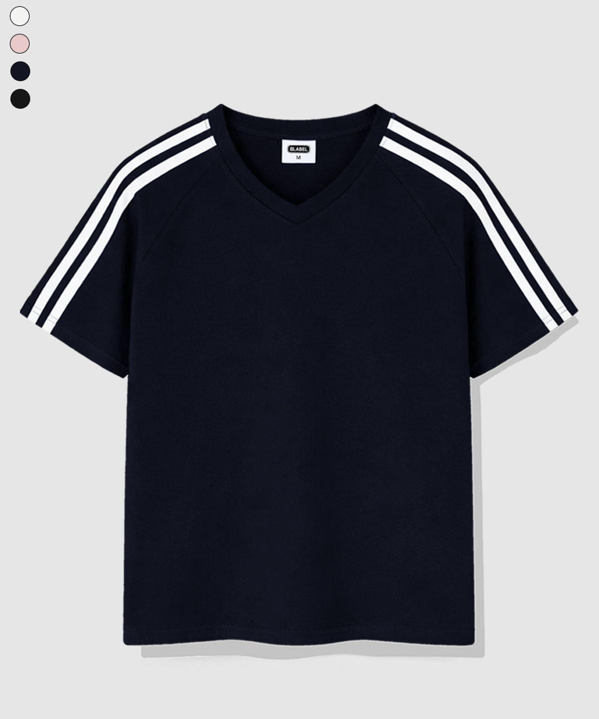 베이직라벨(BASIC LABEL) Matthew Track V-neck Short-sleeved T-shirt 4 Color [BLSV_1001]