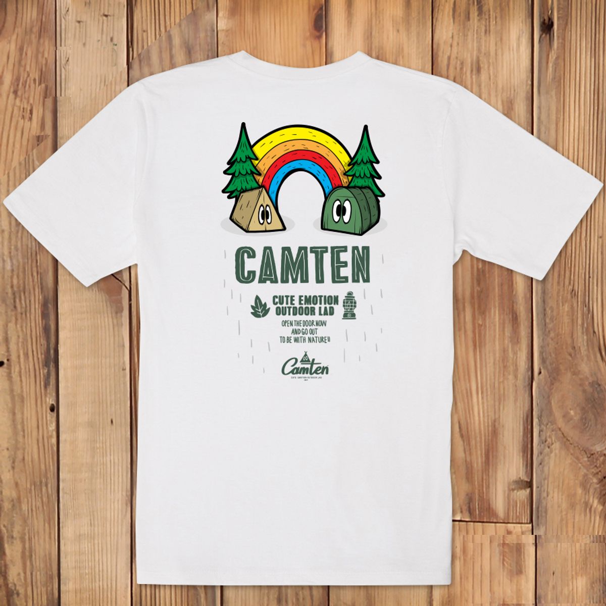 돌돌(DOLDOL) Camten-tshirts-14 감성 캠핑 브랜드 캠텐 캐릭터 그래픽 티셔츠 반팔티