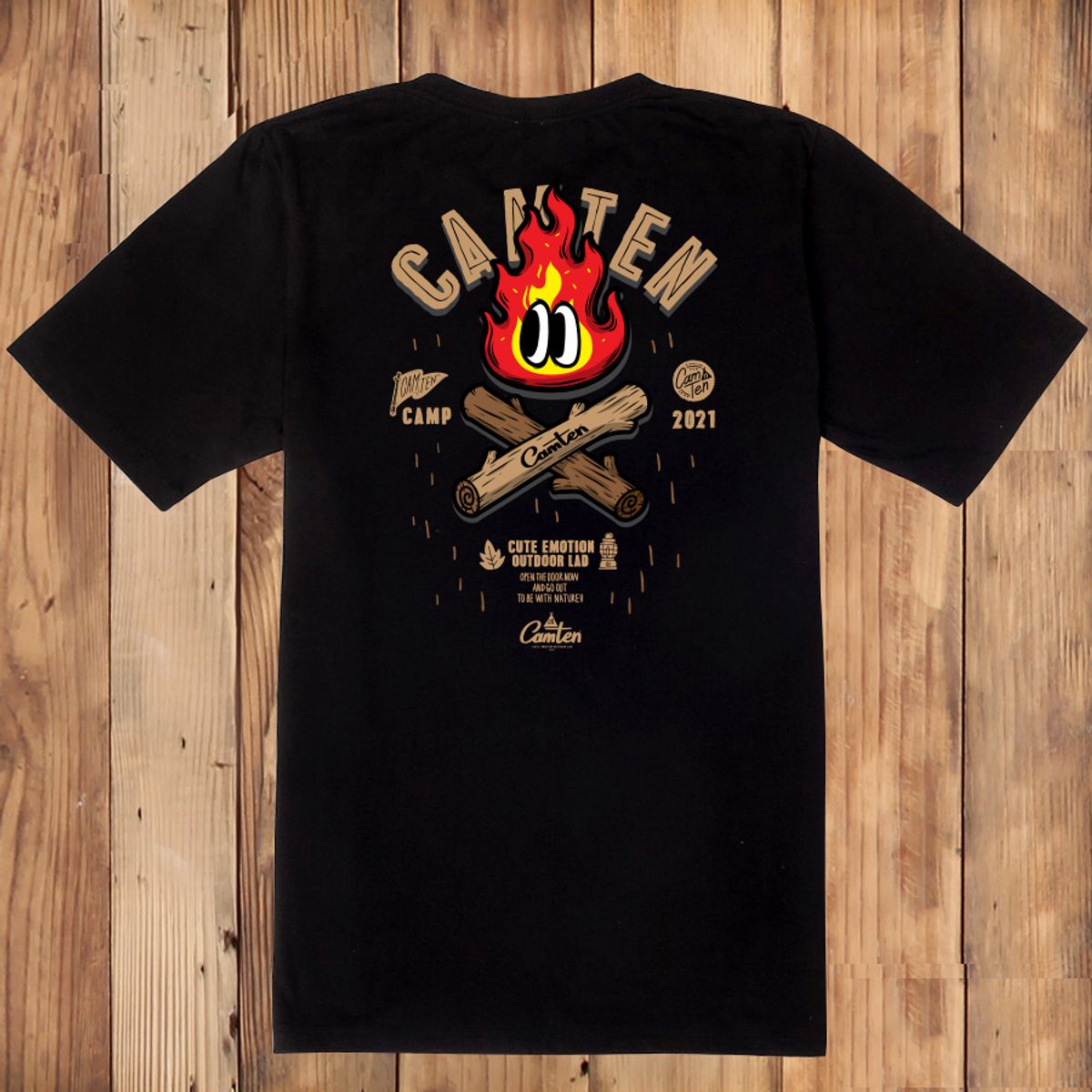 돌돌(DOLDOL) Camten-tshirts-15 감성 캠핑 브랜드 캠텐 캐릭터 그래픽 티셔츠 반팔티