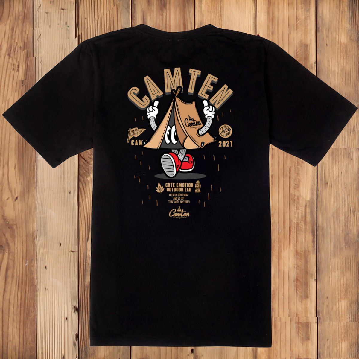 돌돌(DOLDOL) Camten-tshirts-16 감성 캠핑 브랜드 캠텐 캐릭터 그래픽 티셔츠 반팔티