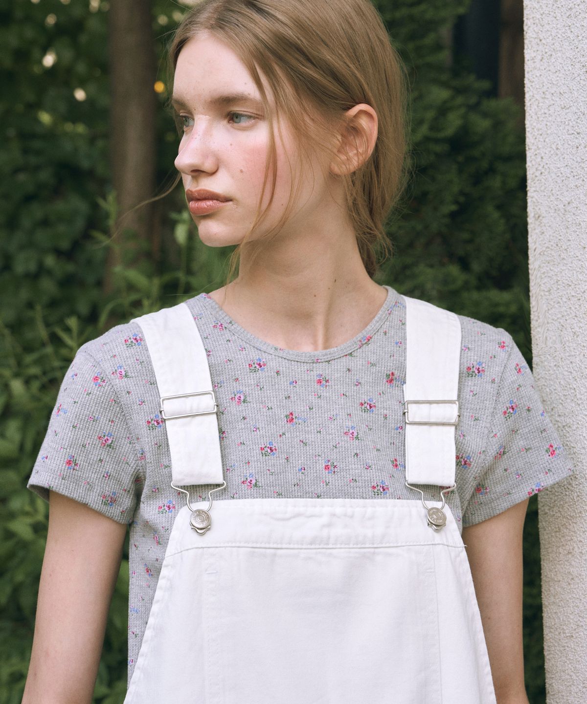 유라고(URAGO) Flower waffle t-shirt