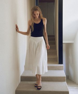 Garden shirring skirt