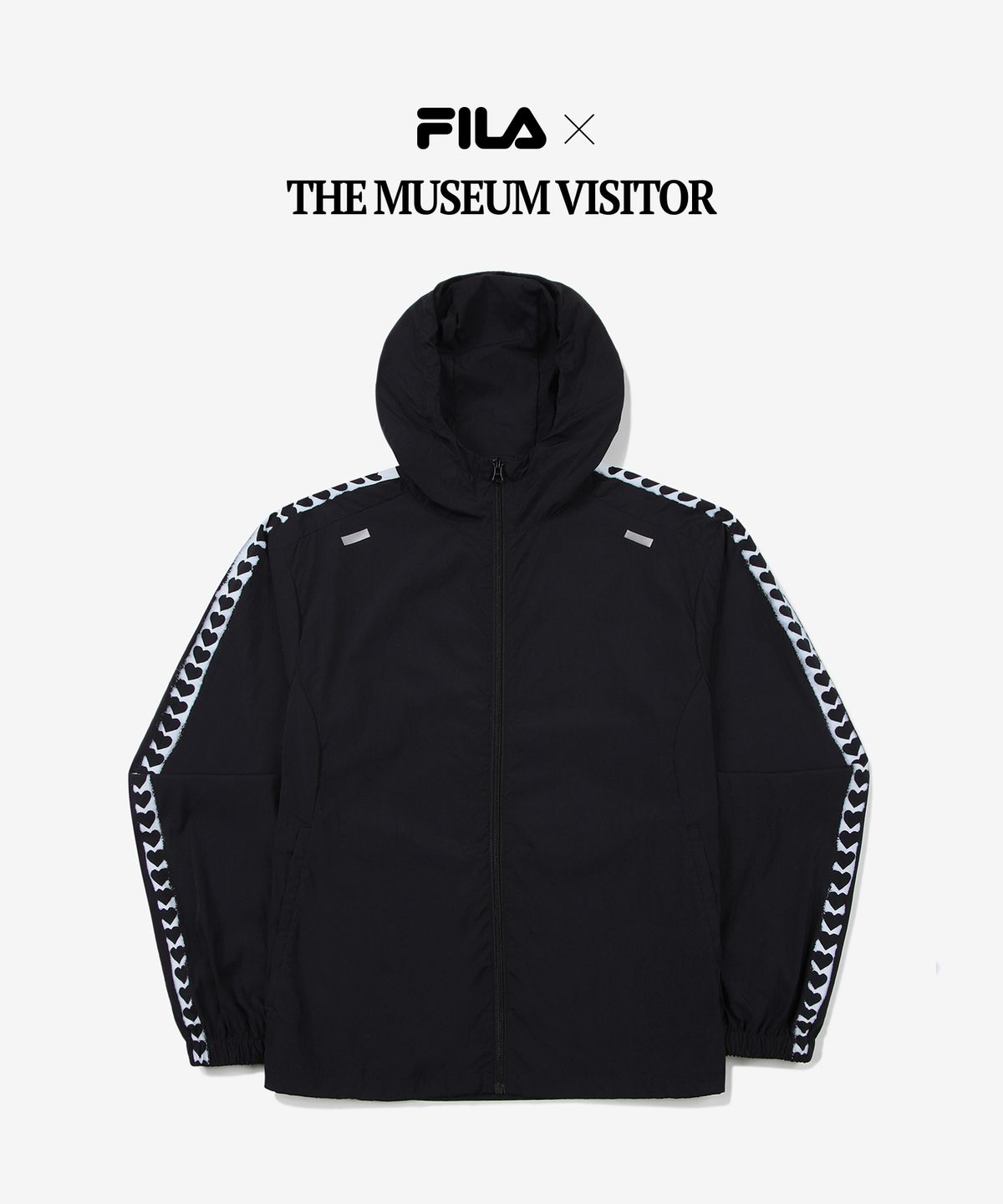 휠라(FILA) FILA  X THE MUSEUM VISITOR HEART LINE WINDBREAKER (FS2JKF2V01XBLK)
