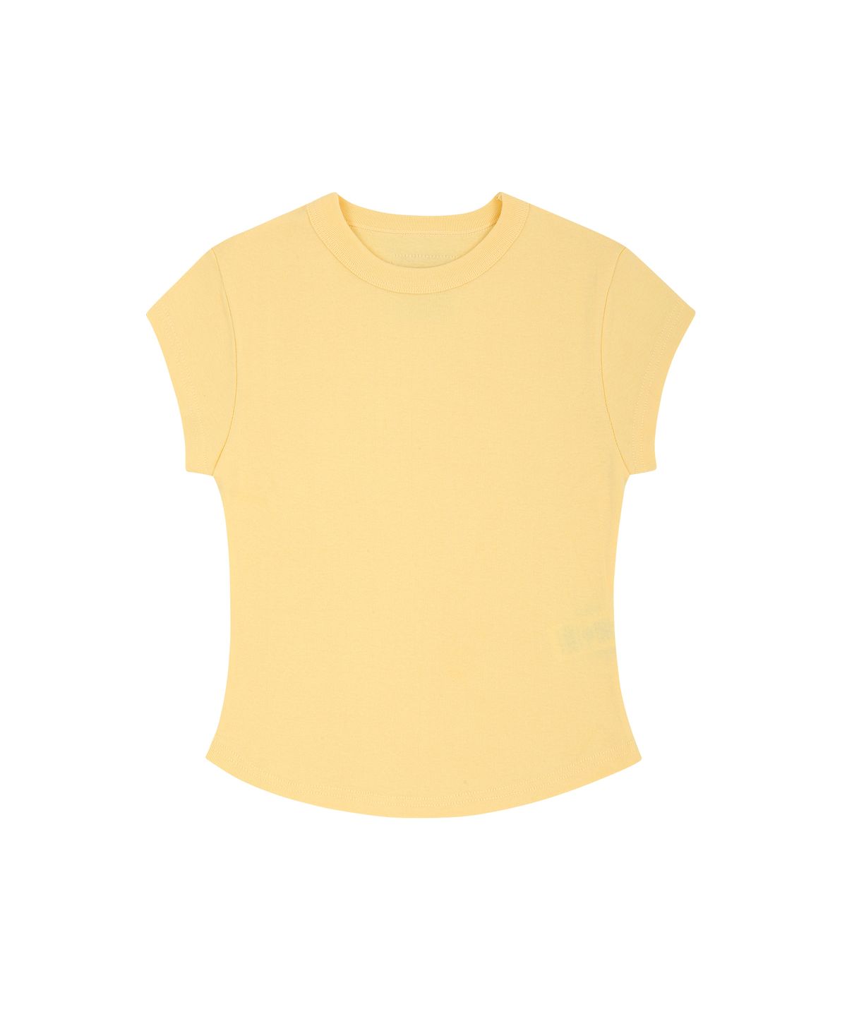 큐리티(CURETTY) C 90S LINE BASIC T-SHIRT_YELLOW