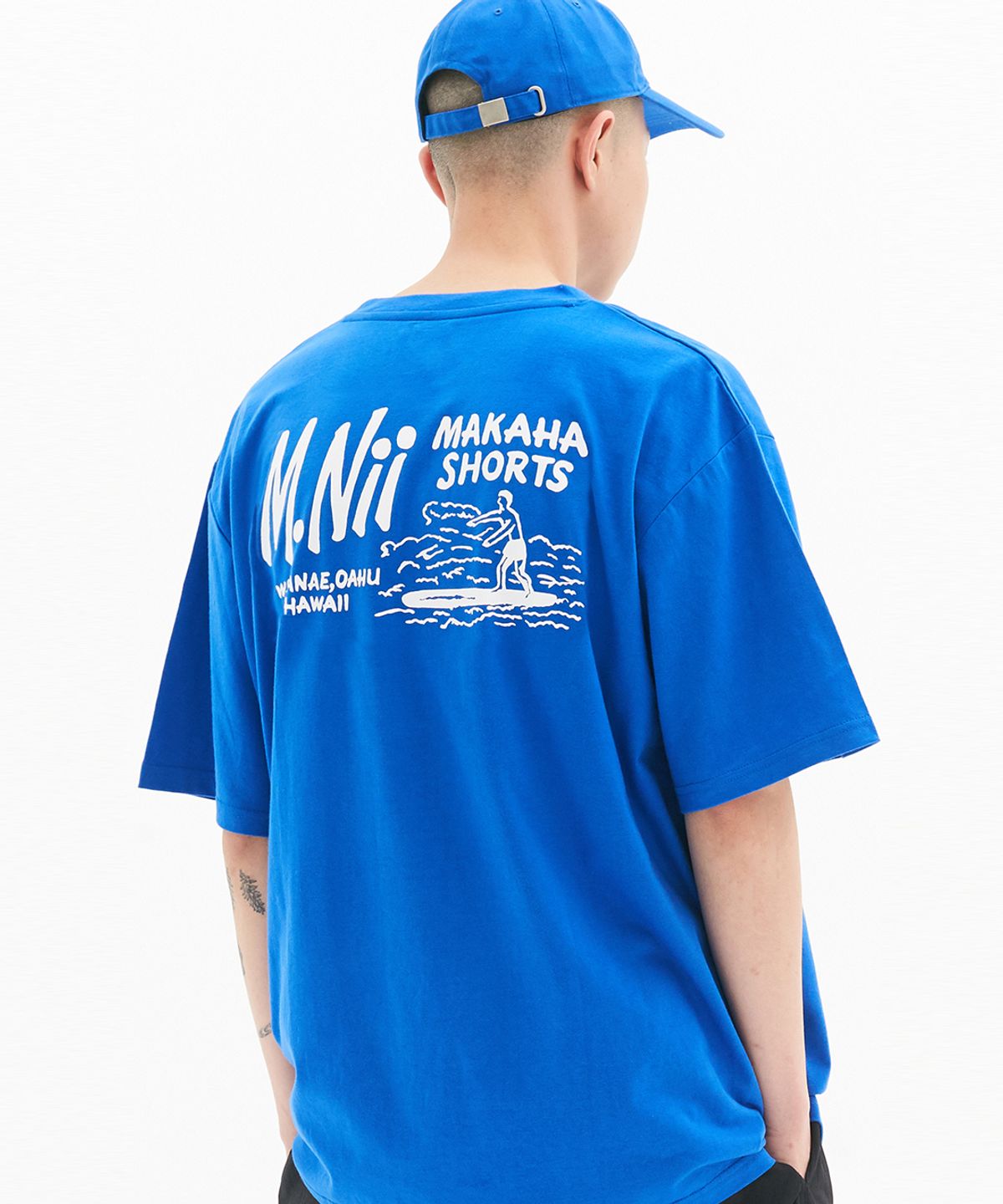엠니(M.Nii) SURFING LOGO T-SHIRTS / BLUE