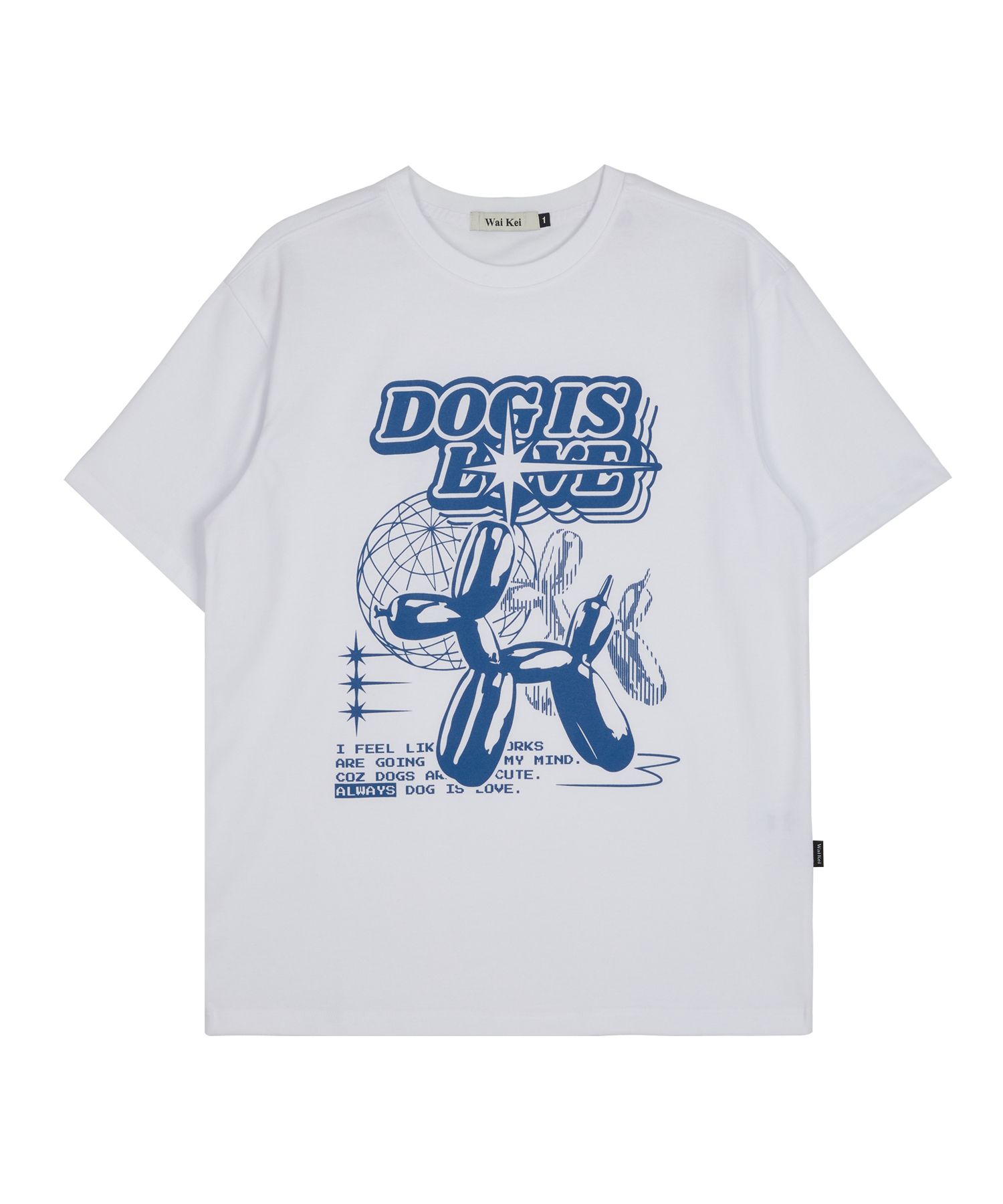 ★WAIKEI★ Magic balloon dog short sleeve t-shirt purple YK2 MUSINSA | WAI KEI Magic balloon dog short sleeve t-shirt white