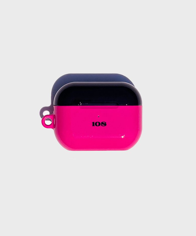 [에어팟 케이스] 108 VINYL MAGENTA_BLACK CAP(glossy-slim-hard)