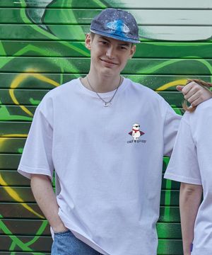 OHP X GOODD 서핑하는 백곰 세미오버 반팔티P