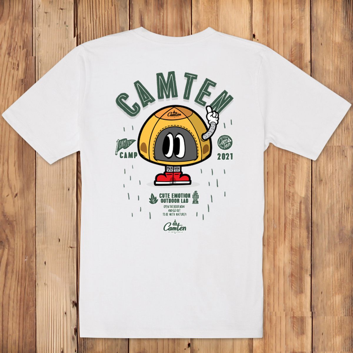 돌돌(DOLDOL) Camten-tshirts-17 감성 캠핑 브랜드 캠텐 캐릭터 그래픽 티셔츠 반팔티