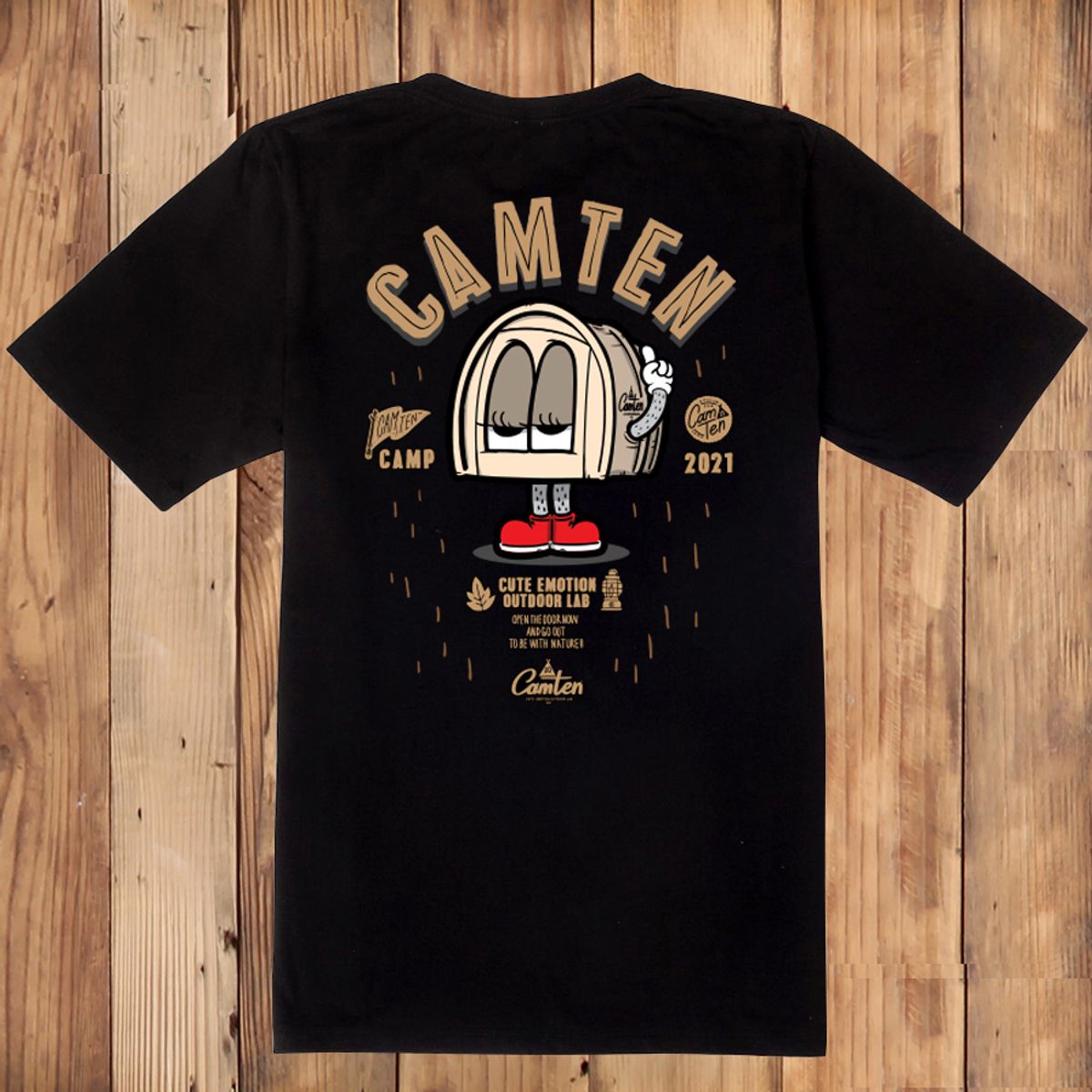 돌돌(DOLDOL) Camten-tshirts-18 감성 캠핑 브랜드 캠텐 캐릭터 그래픽 티셔츠 반팔티