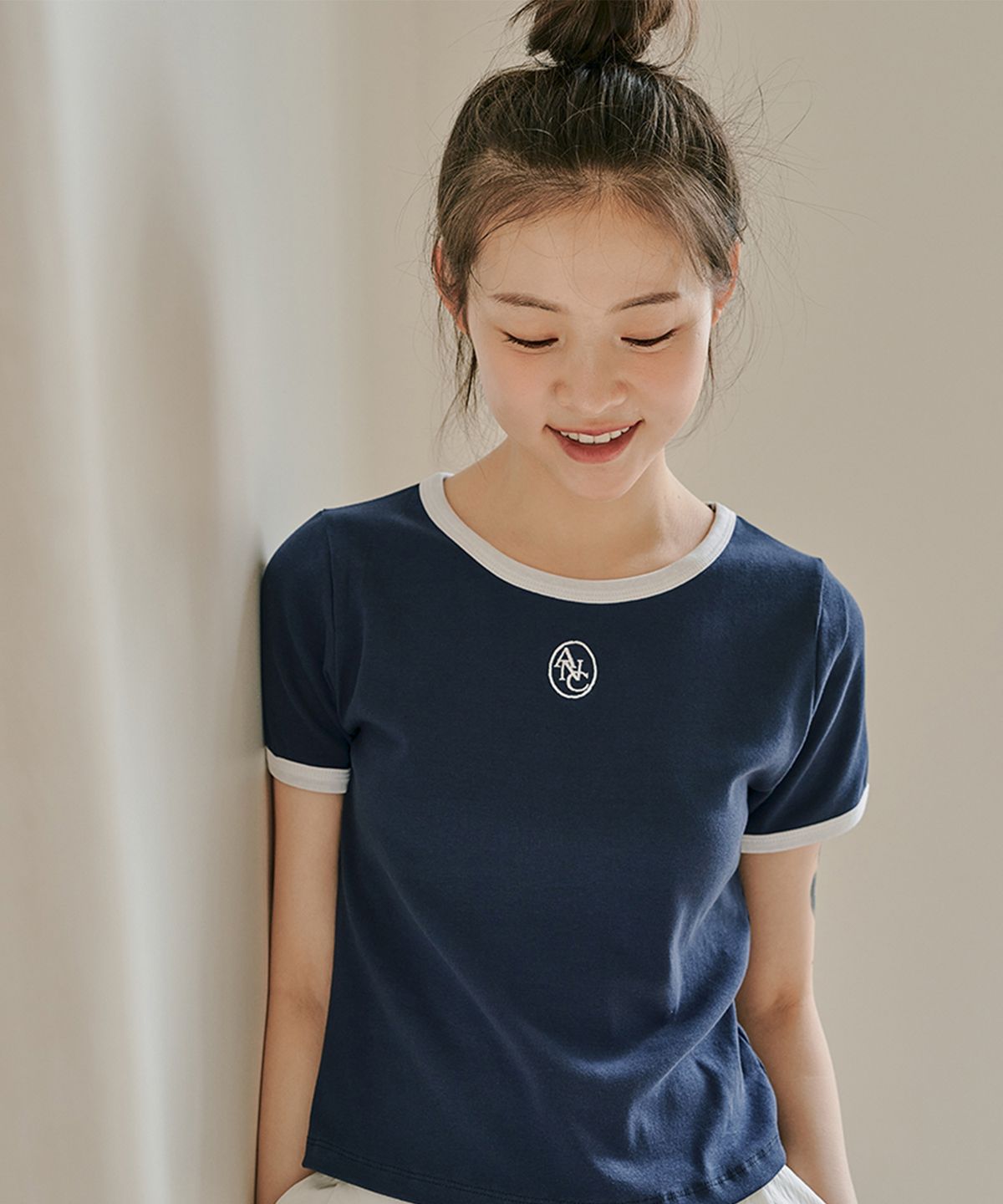 아노에틱(ANOETIC) ANC COLORING LOGO TEE_NAVY