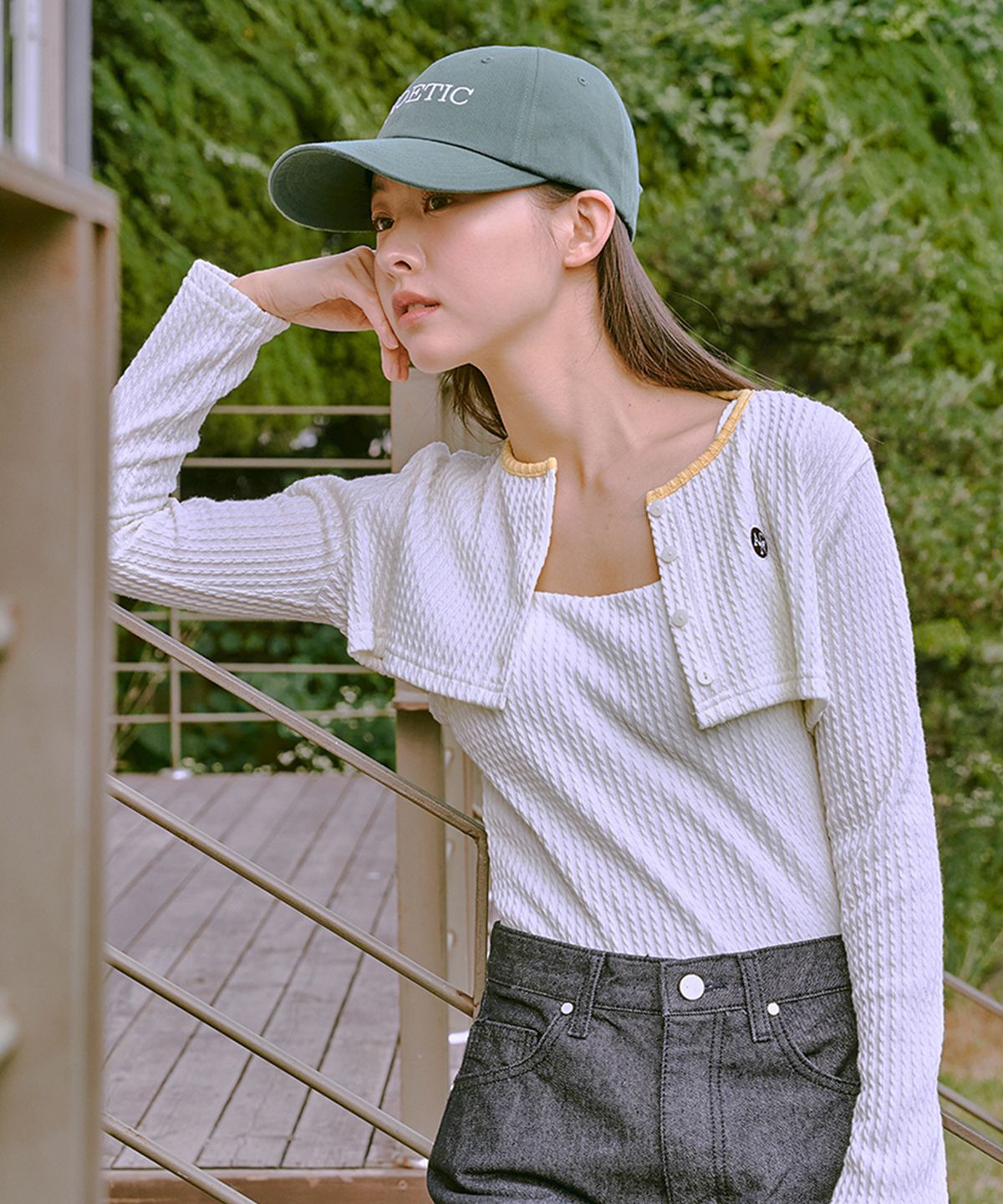 아노에틱(ANOETIC) ANC SWIM SUIT CARDIGAN SET_WHITE