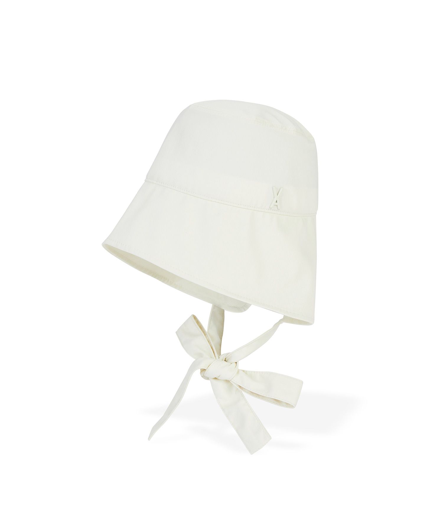 MUSINSA | VARZAR Studded Logo Strap Bonnet Hat Cream