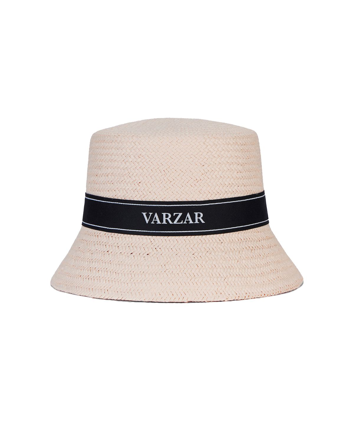 바잘(VARZAR) 리본 페이퍼 버킷햇 핑크