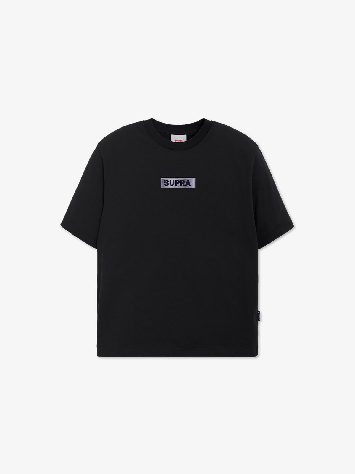 수프라(SUPRA) 모노그램 오버핏 로고 반팔 티셔츠(BLACK)